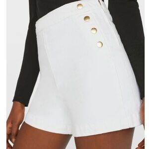 Frame sailor snap high waisted denim short